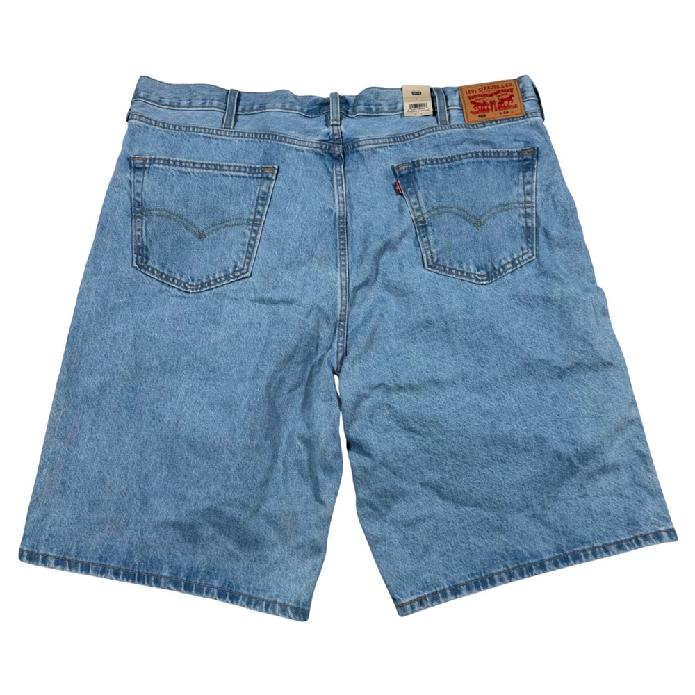 Levis 469 Loose Shorts Mens W44 L12 Light Wash Blue Denim Skater Baggy Jeans
